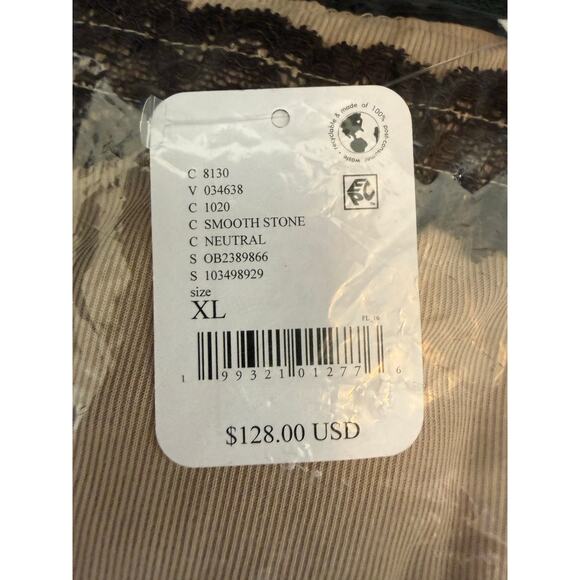 Free People Mundet Mini Skirt Set Stone Color Boho Chic Feminine Sz XL NWT - Picture 5 of 5